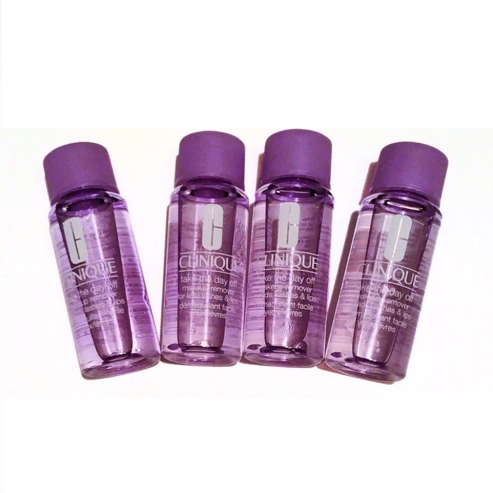 CLINIQUE Take The Day Off Makeup Remover For Lids Lashes Lips Bundle of 4 - Picture 2 of 4